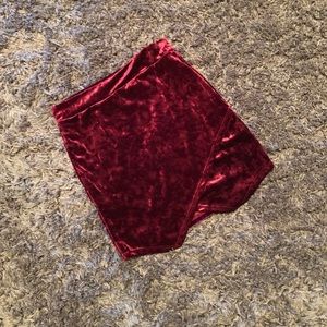 Crushed Velvet Mini Skirt